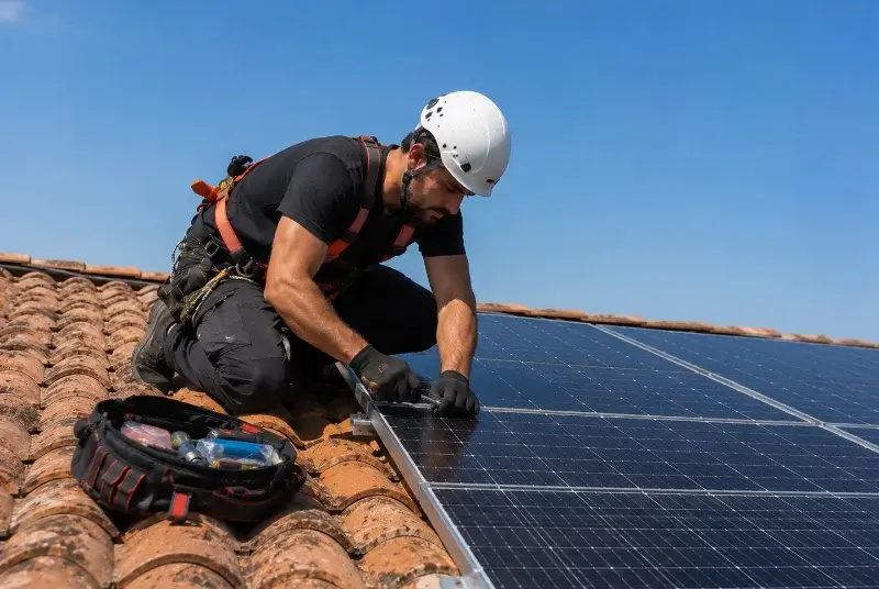 Maintenance et monitoring de panneaux solaires à Nébian